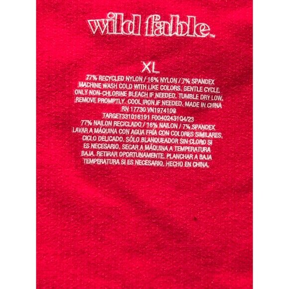 Wild Fable - Women's Long Sleeve V-Neck Front Cinch Crop Top - Pink -Extra Large - Picture 8 of 12